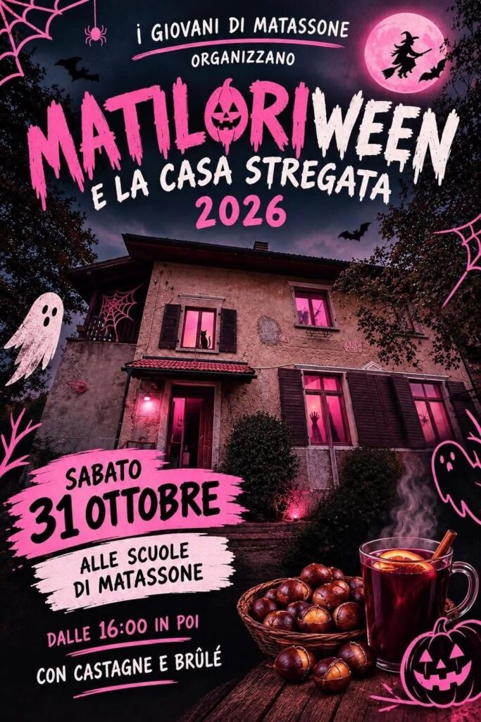sabato 31 ottobre
dalle 16.00
Matassone