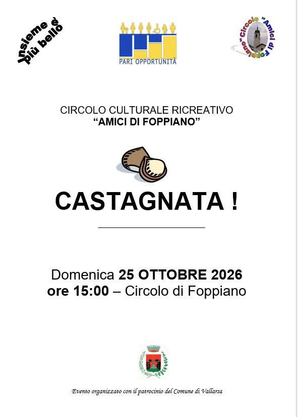 domenica 25 ottobre
ore 15.00
Foppiano